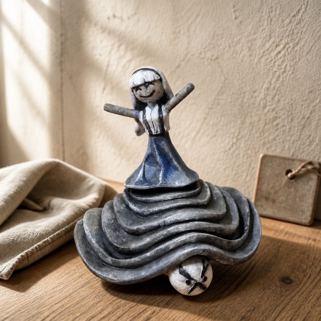 Unikat-Figur: "Toy Rock" aus Clair Obscure - Handbemalter "Toddler Art" Stil!