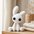 Minimalistischer Deko-Hase „Button Eyes“ – Weiß