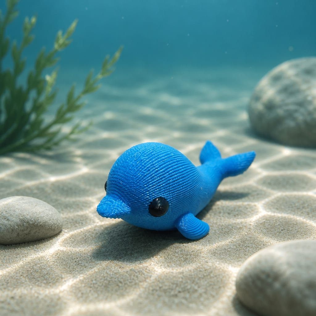 Kai der Mini-Delfin – 3D-gedruckte Ozean-Spielfigur & Deko