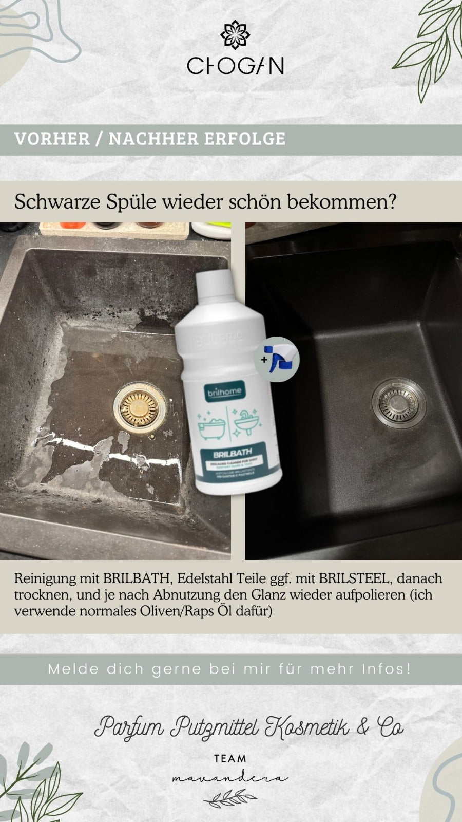 Brilbath- Kalkreiniger ohne Sprühkopf